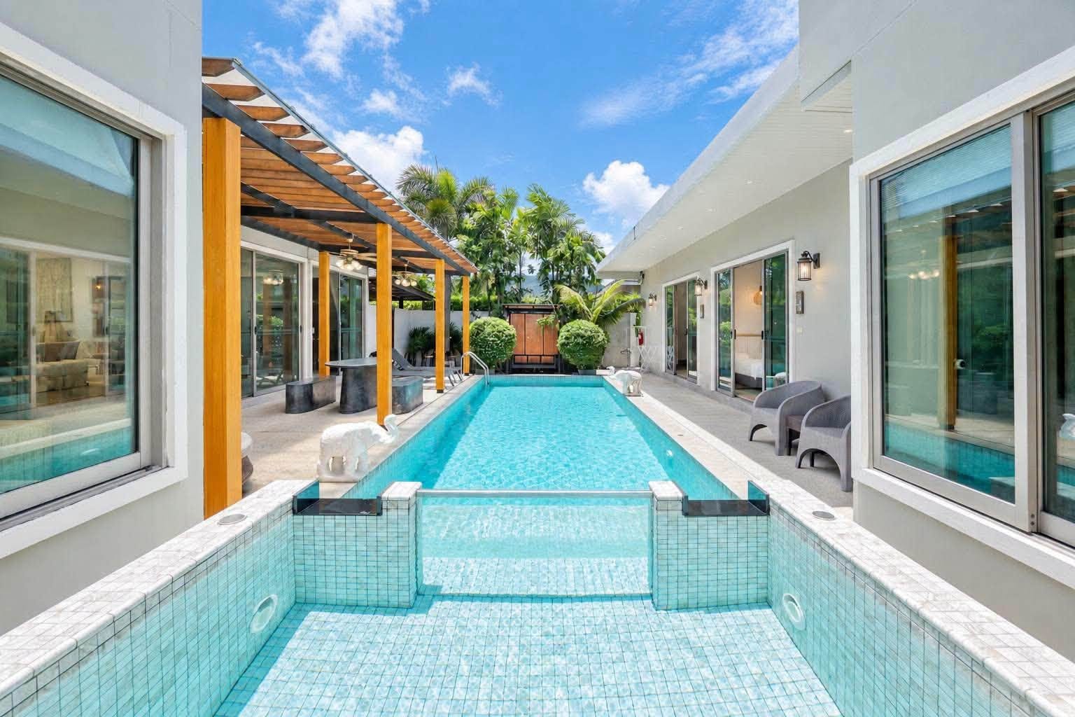 4-Bedroom Villa for Rent in Bang Tao, Phuket — pool view
