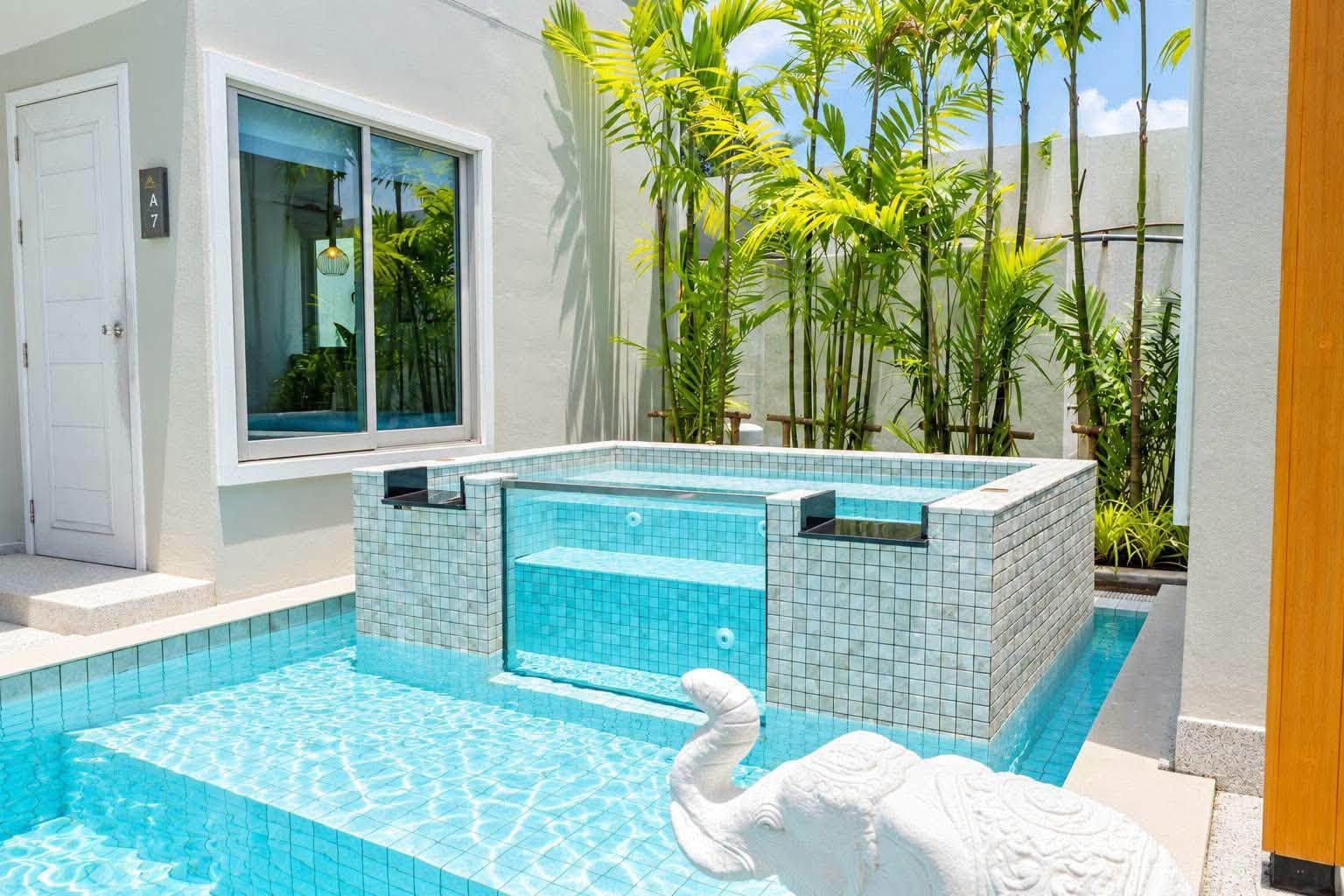 4-Bedroom Villa for Rent in Bang Tao, Phuket — pool view