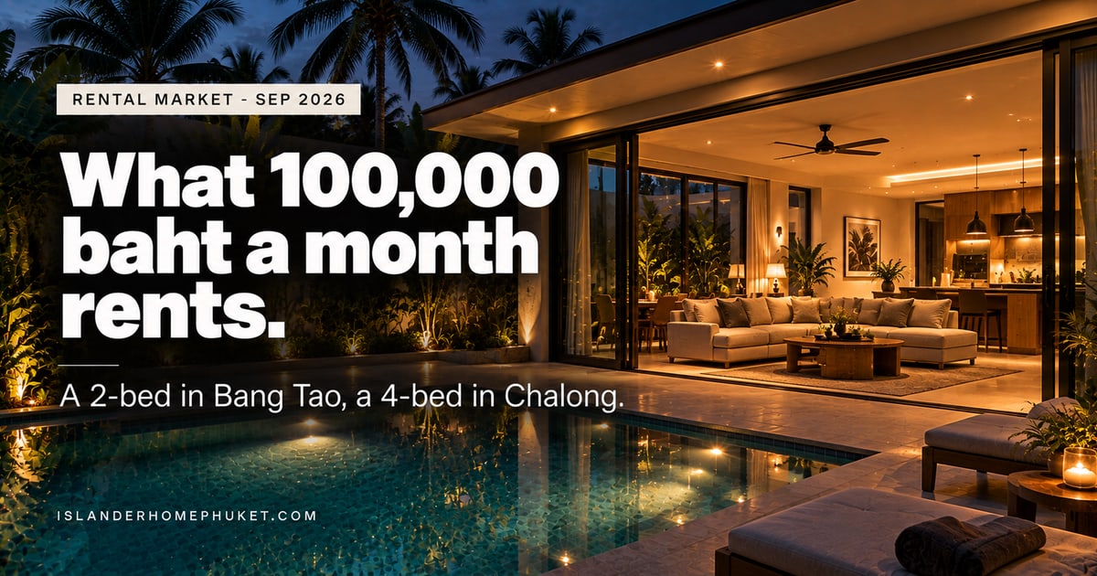 What 100,000 Baht a Month Rents in Phuket: Rent by Area in 2026