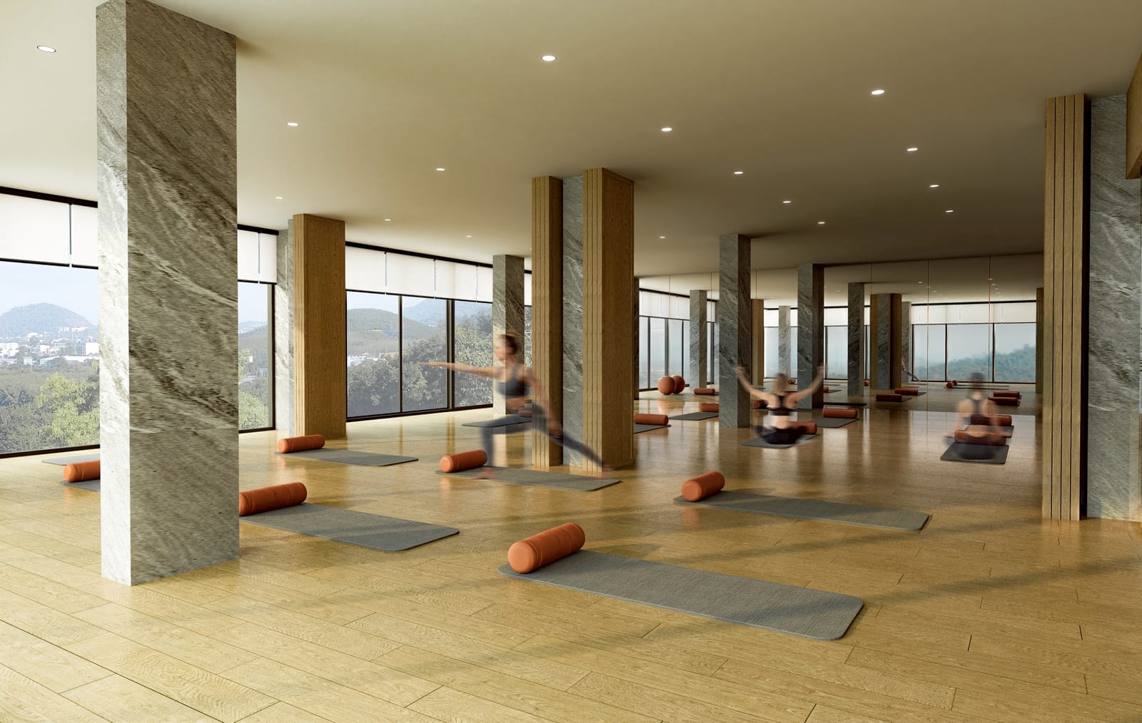 1-Bedroom Condominium for Sale in Chalong, Phuket — Yoga studio overlooking the hills at the clubhouse