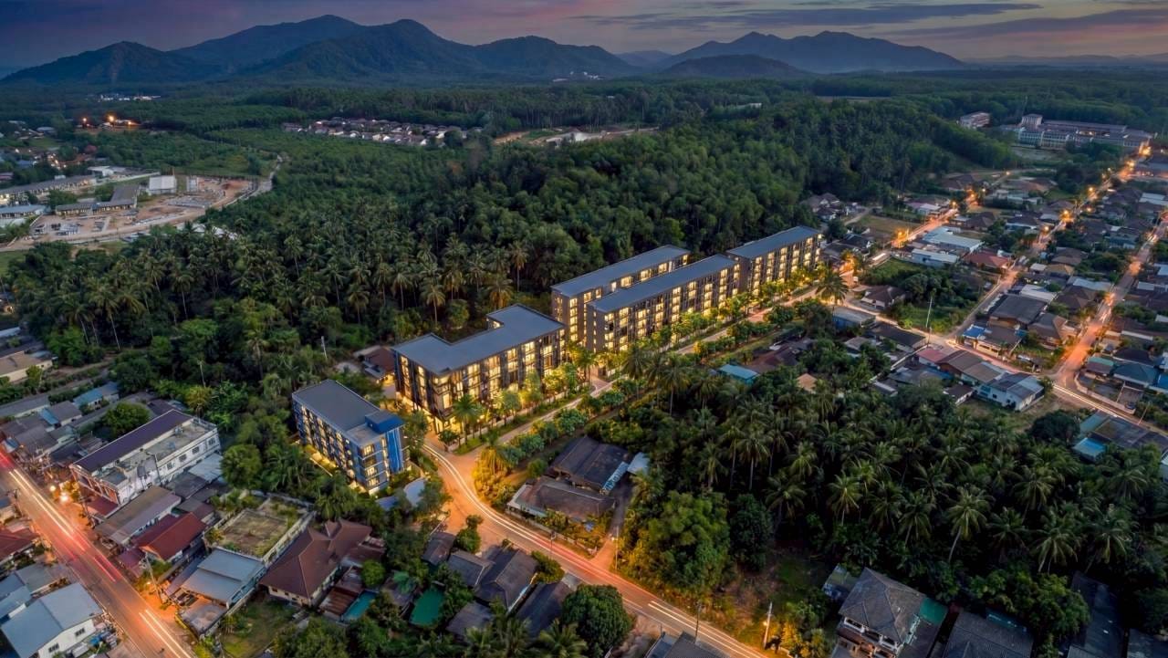 1-Bedroom Condominium for Sale in Chalong, Phuket — Aerial of Soi Ta-iad at night, Chalong Phuket