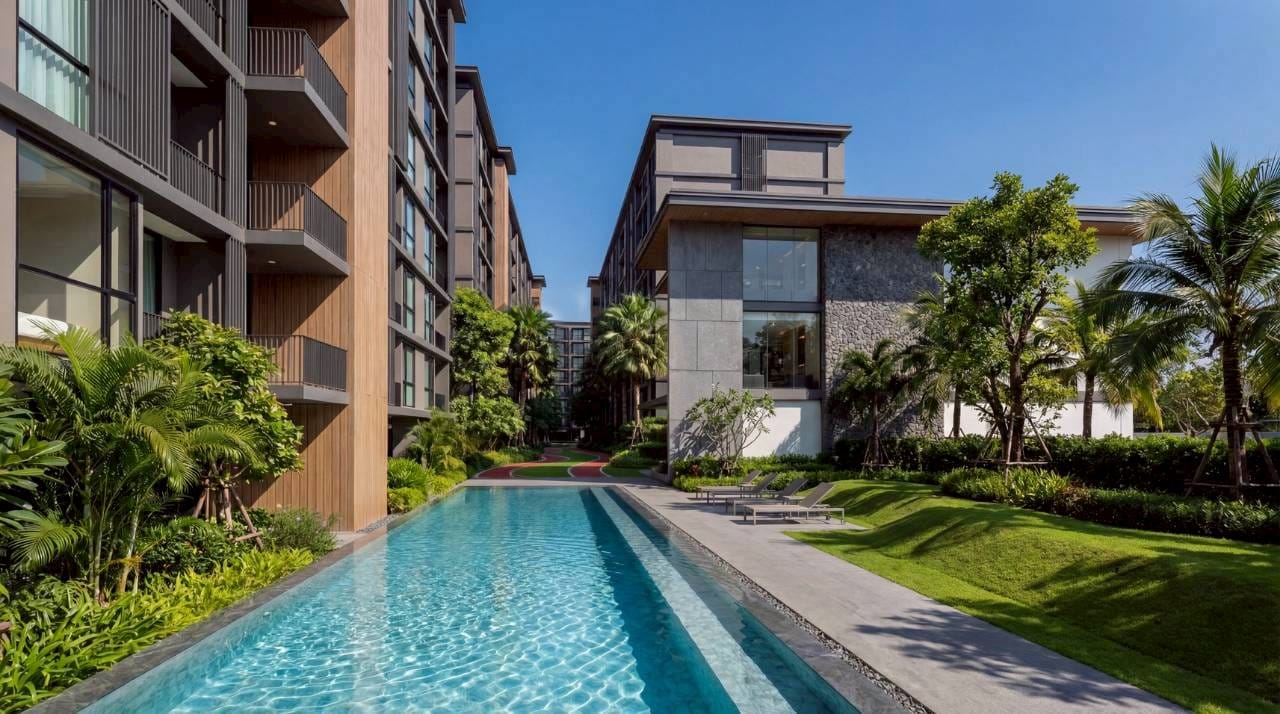 1-Bedroom Condominium for Sale in Chalong, Phuket — Lap lane of the half-Olympic pool, Soi Ta-iad Chalong