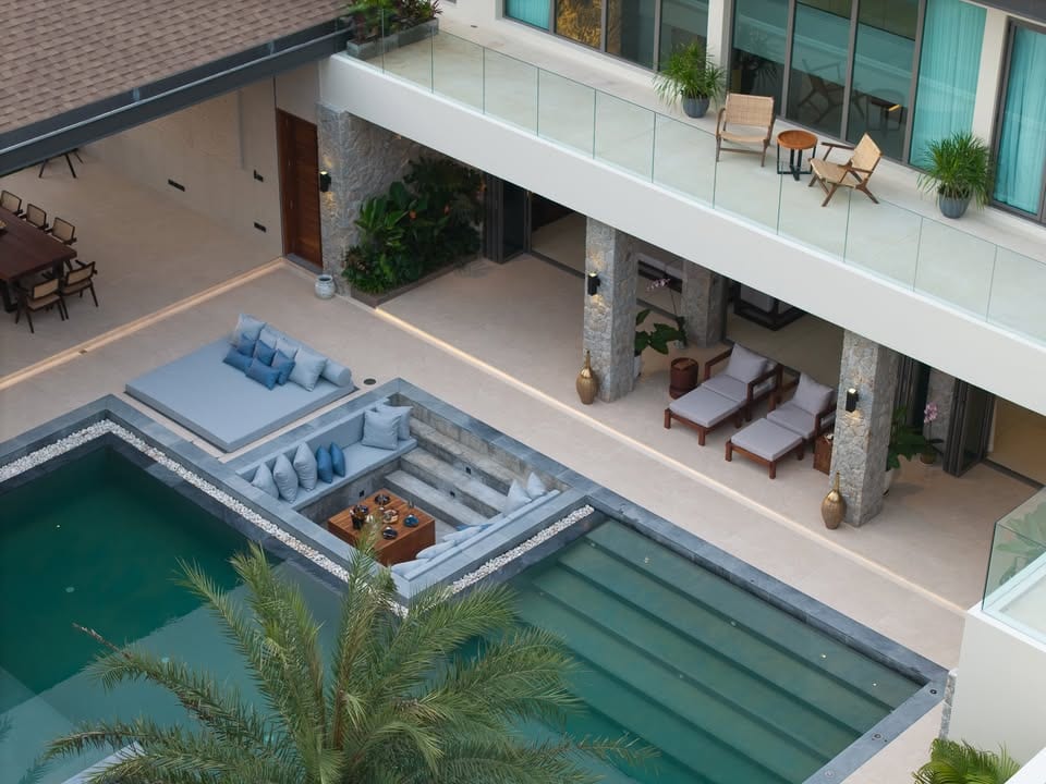 6-Bedroom Villa for Rent in Bang Tao, Phuket — pool view