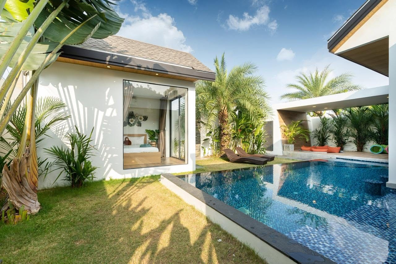 3-Bedroom Villa for Sale in Thalang, Phuket — pool view