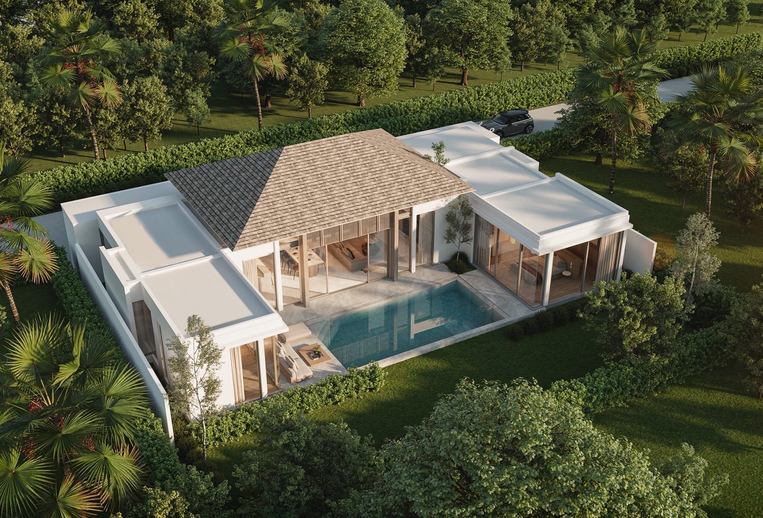 Monstera Pool Villa – Exclusive 3-Bedroom Villa near UWC & Thanyapura 10